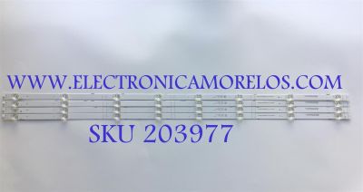 KIT DE LEDS PARA TV HISENSE ORIGINAL 4 PIEZAS / NUMERO DE PARTE 2020091601 / CRH-BXBT50Y13030080409FREV1.0 / HD500Y1U51-T0L2 / 2020091601 / SVH500AG1 / 210115X / 1252540 / 22661100 / PANEL HD500Y1U51-T0L2\S0\MCKD-1\WOC\ROH / MODELO 50A6G